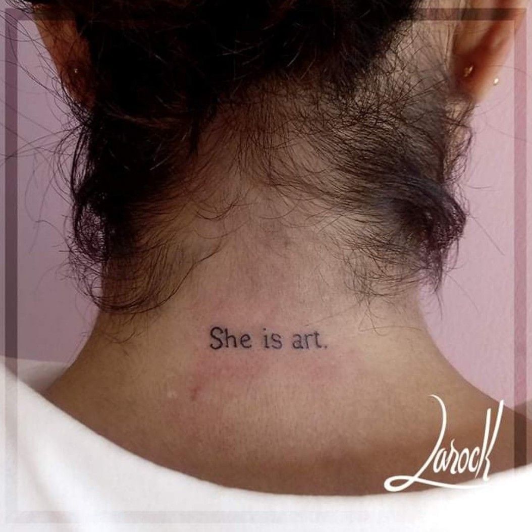 She is art  tattoo script free scetch