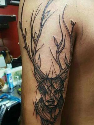 #tattoo #tatuaje #blackwork #skech #venado #lineas 
