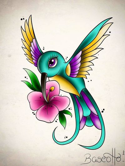 #bird #beijaflor #color #hummingbird #hummingbirdtattoo 