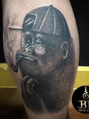 Done Gorilla tattoo by Tanadol(www.bt-tattoo.com) #bttattoo #bttattoothailand #thaitattoo #bangkoktattoo #bangkoktattooshop #bangkoktattoostudio #tattoobangkok #thailandtattoo #thailandtattooshop #thailandtattoostudio #thailand #bangkok #tattoo 