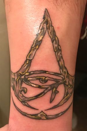 #AssassinsCreed Origins inspired tattoo for the start of my half Ancient #Egypt Sleeve.