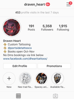 For bookings please visit my Instagram @draven_heart