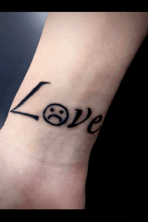 Rough love.     More original artwork on my Instagram @an_geloop.  #word #love #sad #tattoo