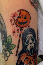 Bloody bitten sams lollipop from trick r treat awesome tattoo for Halloween 