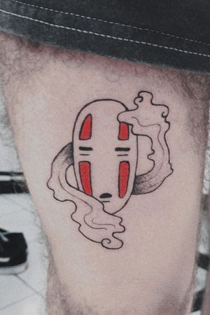 first self-tattoo🖤 no face from spirited away 🌫️