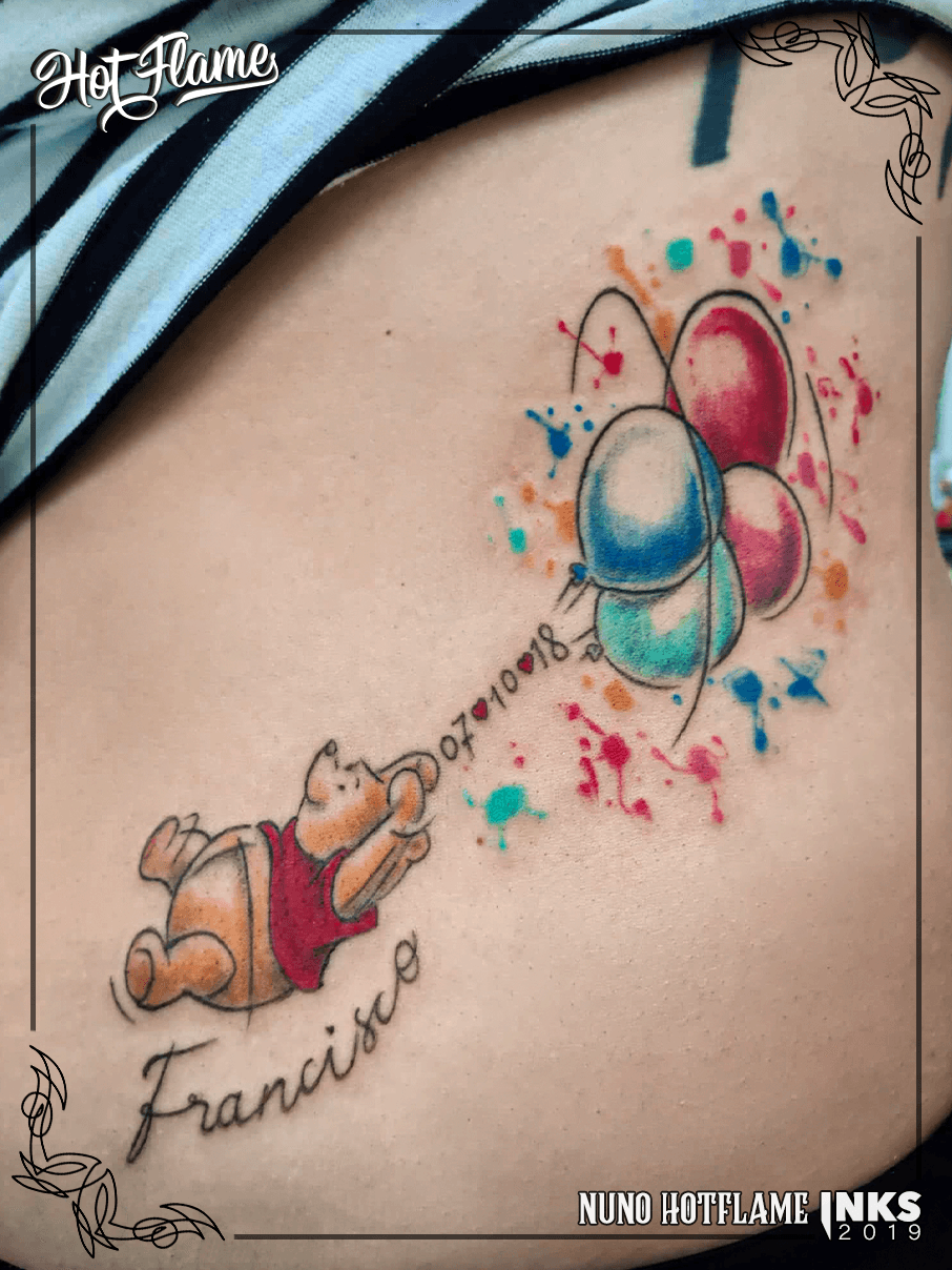 10 Best Winnie the Pooh with a honey pot tattoo ideas