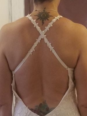 Not the dress I'll be wearing for the wedding but shows placement of the tats I have on my back. 