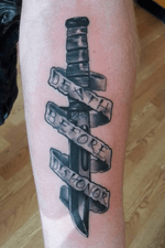 Death before dishonor tattoo