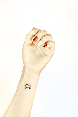 heartbeat initial mini tattoo for woman
