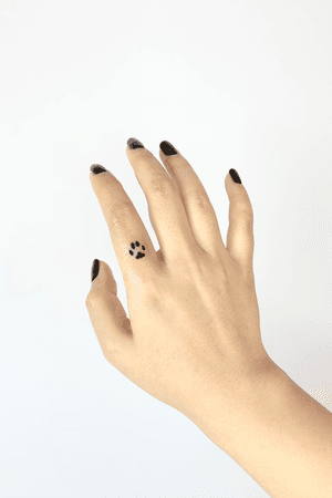 cat footprint minifinger tattoo for woman