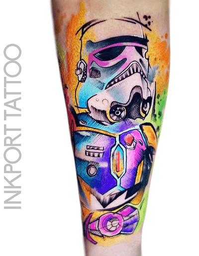 Stormtrooper - Star Wars by @inkporttattoo #Москва #starwars #starwarstattoo #stormtrooper #watercolor #moscowtattoo #space #акварельтату #moscow #watercolor #usa #tattoomoscow #татуировка #watercolortattoo #inkporttattoo #watercolortattoos #abstract 