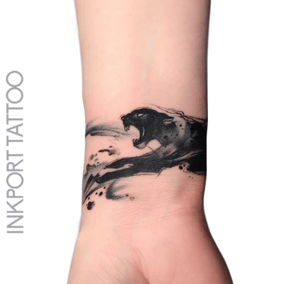 The black panther by @inkporttattoo                                                                        #Москва #blackpanther #planther #watercolor #moscowtattoo  #space #акварельтату #moscow #watercolor #usa  #tattoomoscow  #татуировка #watercolortattoo #inkporttattoo #watercolortattoos #abstract  