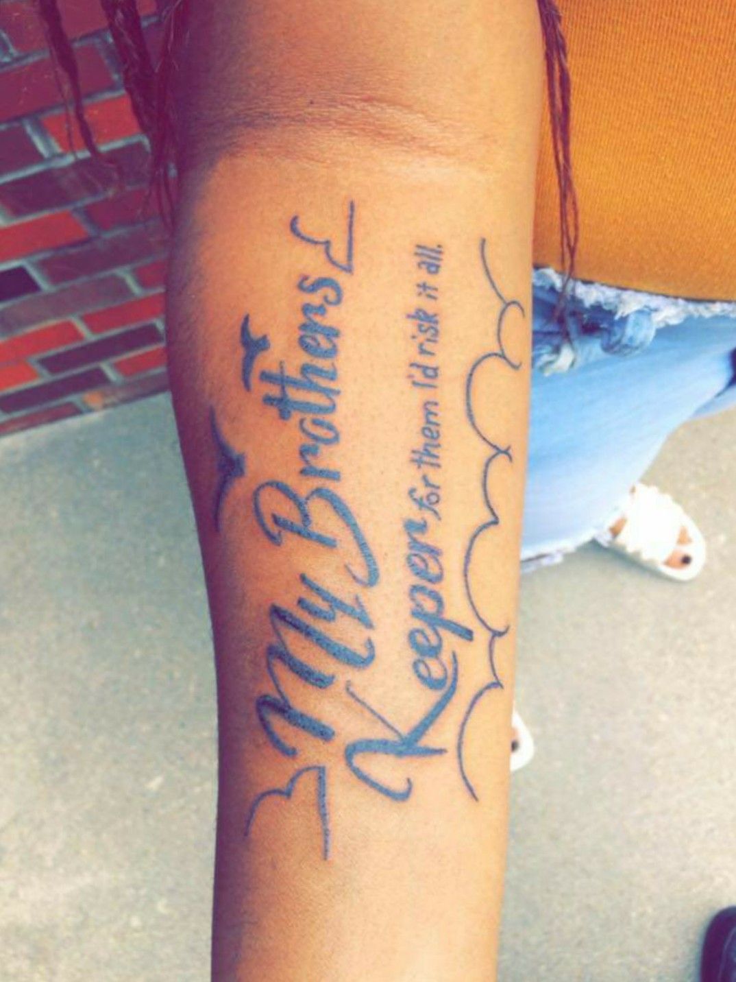 Girly My Brothers Keeper Tattoo by zakhugginsart  Tattoogridnet