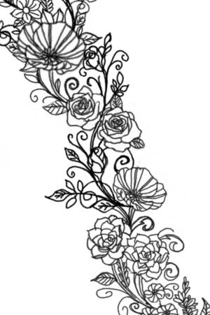 Flower Ivy arm tattoo 