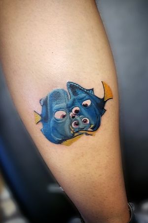 Finding Dory piece! Father and baby Dory about 2 weeks healed, the mom fresh!