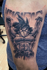 black and gray Goku #goku #anime #cartoon #blackandgrey #blackandgreytattoo #tattooart #tattooartist #blackandgrey 