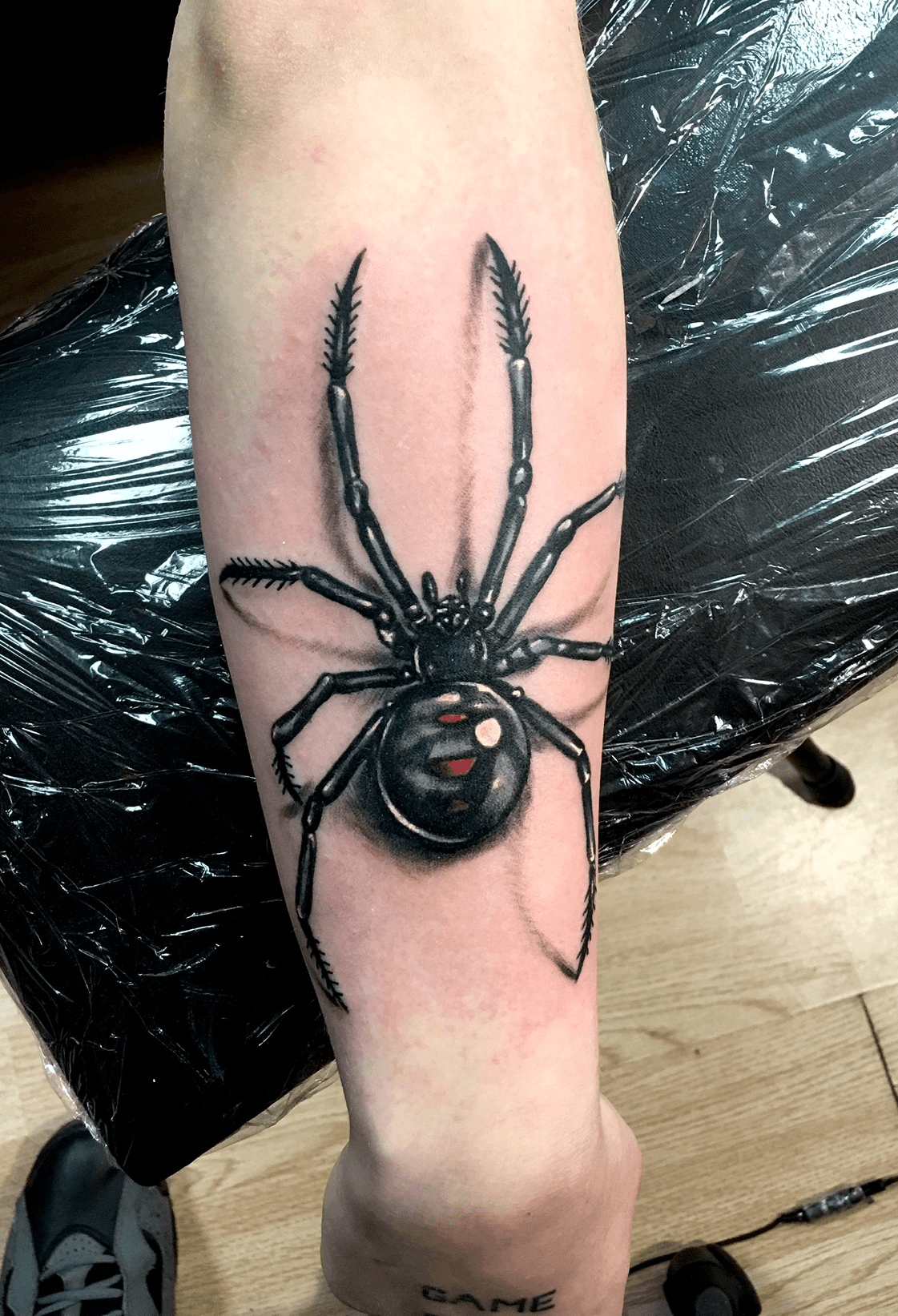 black widow tattoo  black widow spider tattoo  tattoo santa muerte