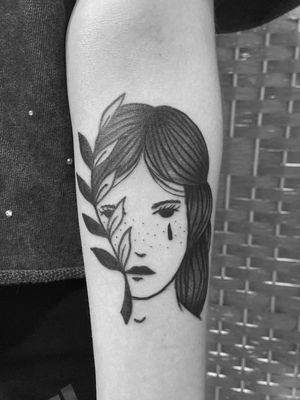 • Lady face for Kozo, Thanks ! •× Done at @boldlines_tattoos ×