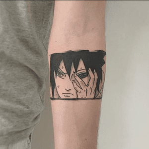 •Uchiha Sasuke• Feito no meu brother Eduardo Santana Instagram: @rolemberg_tattoo . "Meu nome é Uchiha Sasuke. Eu odeio muitas coisas, e eu particularmente não gosto de nada. O que tenho não é um sonho, porque vou torná-lo realidade. Vou restaurar meu clã e matar um certo alguém." #anime #manga #naruto #sasuke #sharingan #rinnegan #blackwork 