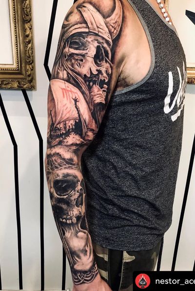 Odin ragnarok  Viking warrior tattoos, Viking tattoo sleeve, Viking tattoos