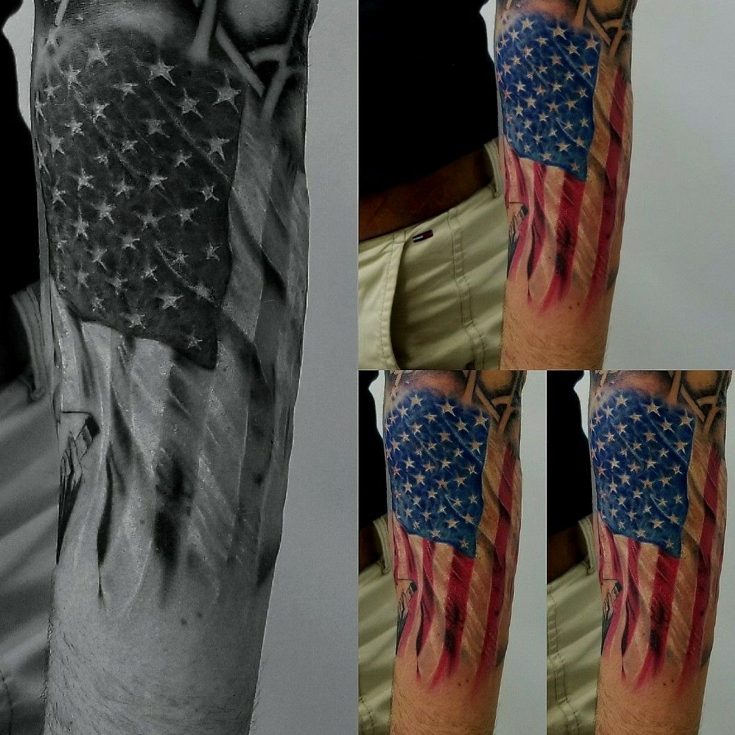 57 Classic Flag Tattoos On Chest  Tattoo Designs  TattoosBagcom