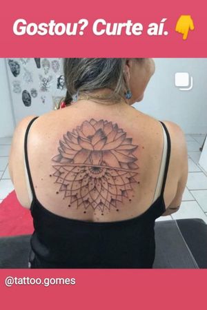 Tattoo flor de lótus com mandala#tattooartist #flordelotus #inkmaster7 #inkmachines 