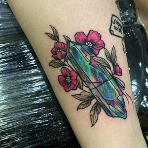 Iridescent crystal tattooDone by @bethanygeorgiatattooAt Nevermore tattoo and piercing parlour in Daventry UK