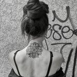 #mandala #flowertattoo #mandalatattoo #tattoodesign #dotwork #tattoo #tattooforgirls #backtattoo 