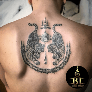 Done traditional Thai sak yant tattoo by Ajarn Ta(www.bt-tattoo.com) #bttattoothailand #bttattoo #thaitattoo #sakyanttatttoo #sakyant #thaibamboo #thaibambootattoo #bambootattoo #bambootattoobangkok #bangkoktattoo #bangkoktattooshop #bangkoktattoostudio #tattoobangkok #thailandtattoo #thailandtattooshop #thailand #thailandtattoostudio #bangkok #tattoo 