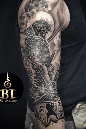 Done Samurai tattoo by machine artists (www.bt-tattoo.com) #bttattoothailand #bttattoo #thaitattoo #bangkoktattoo #bangkoktattooshop #bangkoktattoostudio #tattoobangkok #thailandtattoo #thailandtattooshop #thailand #bangkok #tattoo