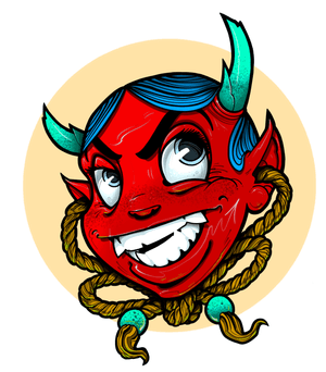 New school hannya mask available to tattoo