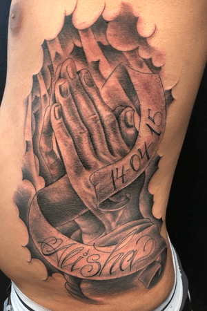 Freehand praying hands for yosuf