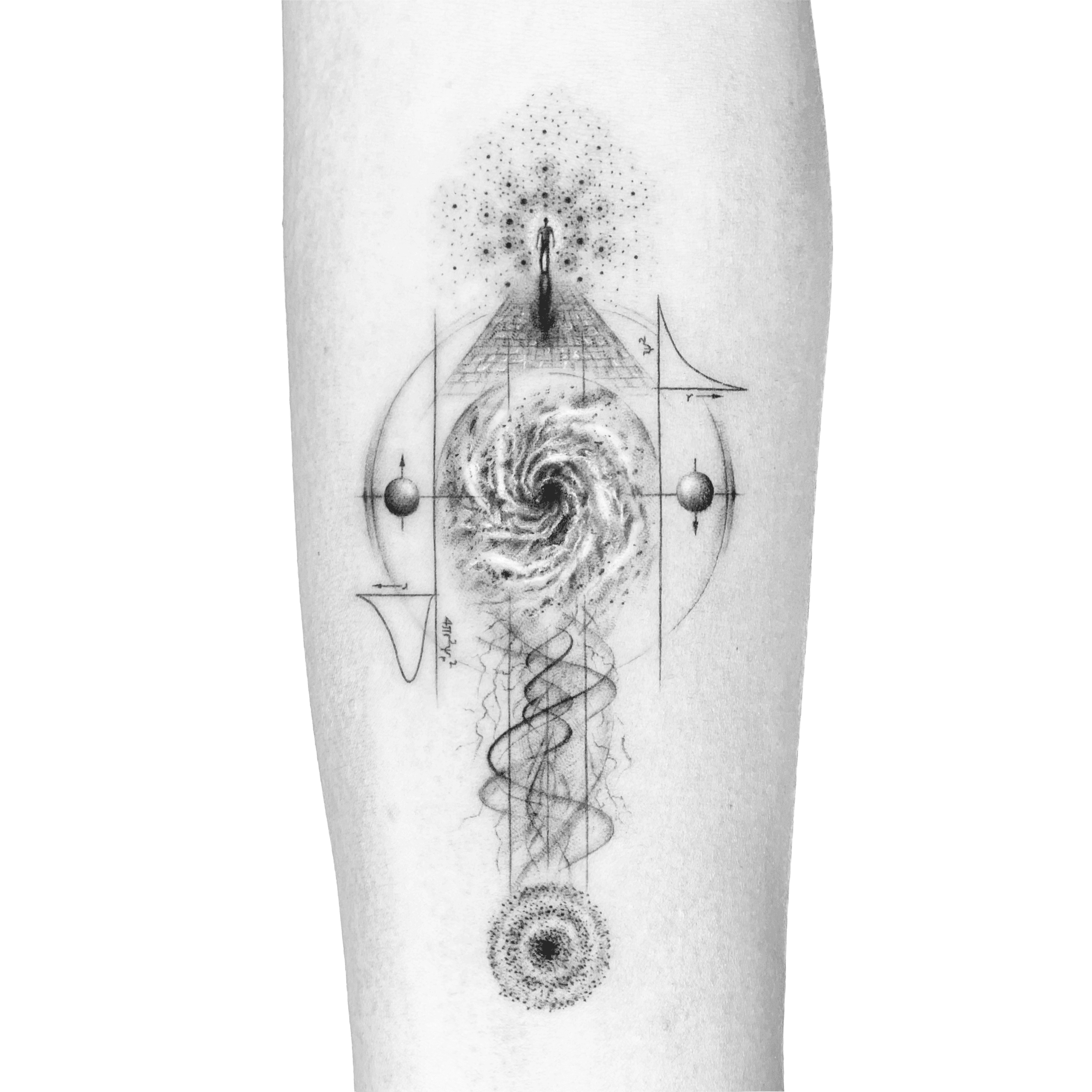  done aaedesign   Maternal twin   Quantum entanglement    No  matter how far from each other for two or  in 2023  Science tattoos  Cosmic tattoo Physics tattoos