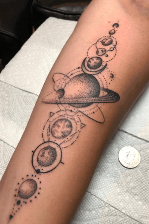 Planets on forearm 3 hours