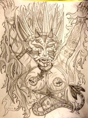 #evil #horror #darkart #demon #satanic #illustration #blackandgrey #neotraditional #kodysheeran