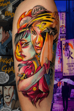 Collab that i made with  Rober (Neoparker) #streetfighter #fight #streetfightertattoo #chunli