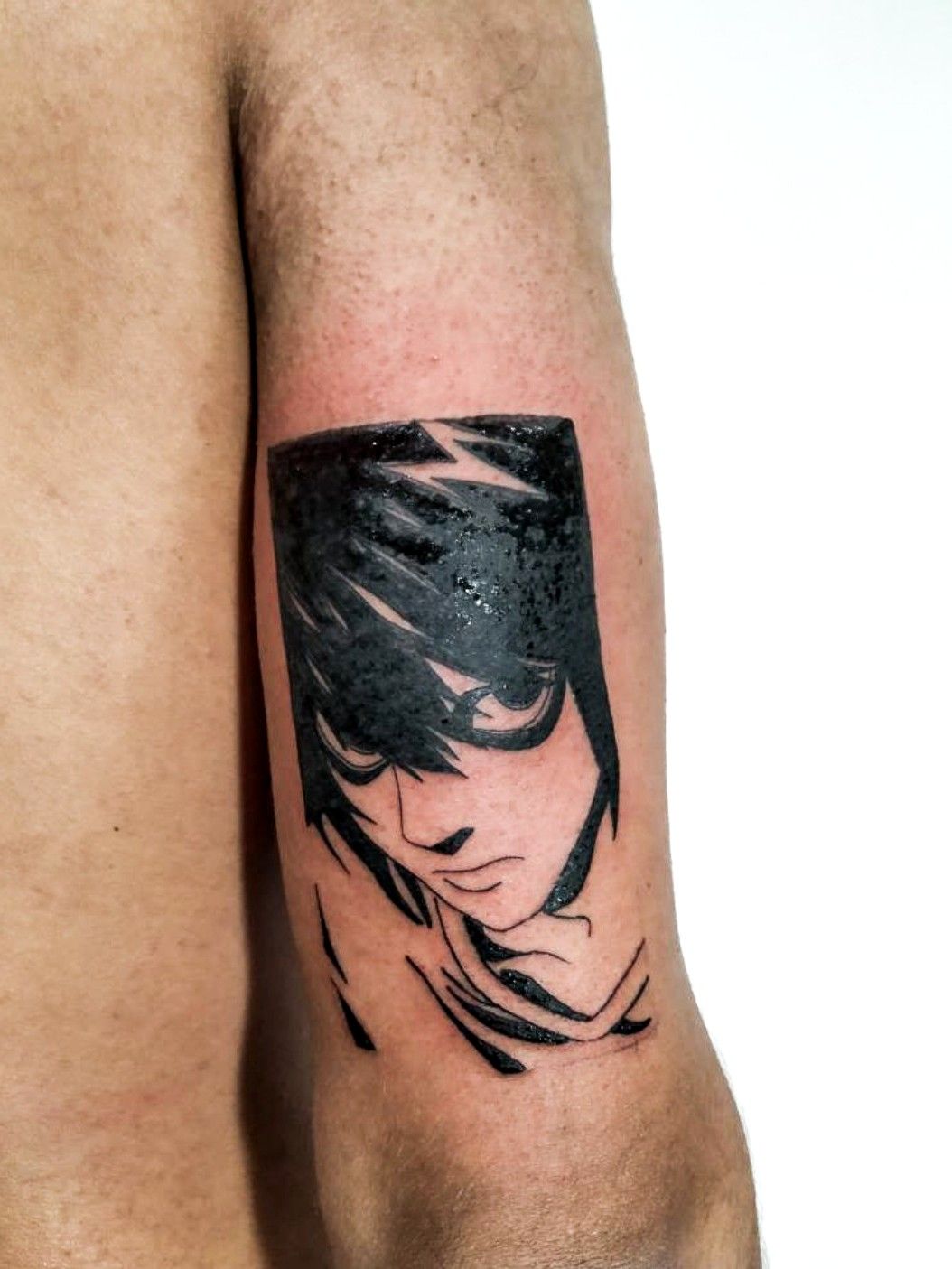L tattoo from the Death Note Manga that I just had done Done by Mauro at  WildCat Ink  rnerdtattoos
