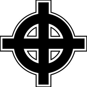 Celtic cross. Earth symbol 