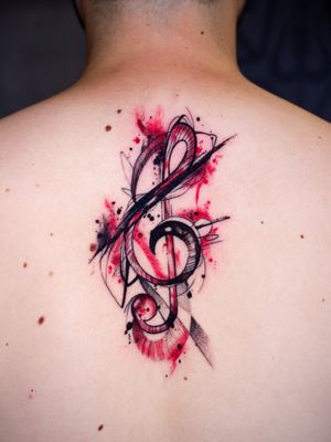 The power of music 🎼. My client came with this idea to represent with a key note the power of music, how it moves people in so many ways. Thanks @garysguitar for trusting me and the opportunity. Check out more of my work on links below:Instagram/Facebook- @matheuslansky.tattooWhatsapp- 0538036216______________________________________________ #music #keynote #powerofmusic #colorwork #watercolor  #watercolortattoo #bodyart #art  #tattooideas #tattoo2me #inked #sketchtattoo #israeltattoo #telaviv