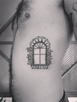 Wooden window on stone wall. I really liked the rough sketch, so I decided to leave it that way.. And was so glad that Milan liked it too. Thank you for trusting me with this one.. Love it! 😊 #tamarius #blackwork #blacktattoo #tattooideas #btattooing #windowtattoo #belgrade