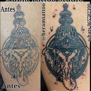 Modelo -- Felipe !!!! RESTAURAÇÃO COMPLETA !!!Mais uma restauração de traços tortuosos e sem definição !!!Cuidado ao escolher o estúdio e o ""tatuador"" com quem vai fazer a sua tatuagem !!!  As vezes o barato sai caro e as vezes o caro sai mais caro ainda !!!!!   Fica a dica 🤣🤣🤣https://www.facebook.com/heramtattooTatuador --- Heram RodriguesNUBIA TATTOO STUDIOViela Carmine Romano Neto,54Centro - Guarulhos - SP - Brasil Tel:1123588641 - Nubia NunesCel/Whats- 11974471350Cel/Whats- 11965702399Instagram - @heramtattoo #heramtattoo #tattoos #tatuagem #tatuagens  #arttattoo #tattooart  #tattoooftheday #guarulhostattoo #tattoobr  #heramtattoostudio #artenapele#uniãoarte #tatuaria #tattooman #SaoPauloink #NUBIAtattoostudio #tattooguarulhos #Brasil #tattoolegal #lovetattoo #tattoocoxahttp://heramtattoo.wix.com/nubia#tattooganeixa  #SãoPaulo #tattooblack #tattoosheram #tattoostyle #heramrodrigues #tattoobrasil#tattoosombreada #tattooblackandgreyVoc?