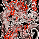 A cropped section of a new dragon I’ve been working on #slavetotheneedle #seattletattoo #dragon #japanesedragon #tattooart #tattoodo