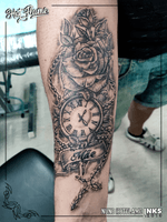 Roses, Clock and Rosary