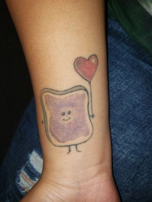 This is my jelly tattoo it is a mother daughter tattoo my mom has the peanut butter 