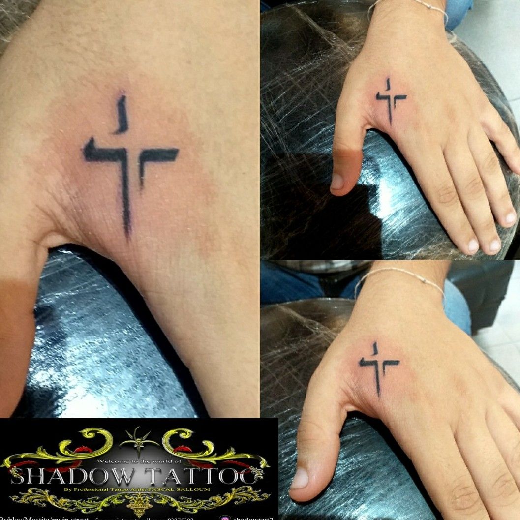Cross Shadow SemiPermanent Tattoo  Set of 2  Tatteco