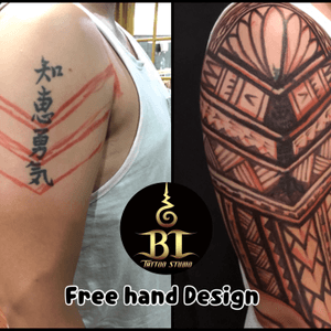 ‼️How professional of the artist free hand Maori style to cover up Do you have mind for any Maori style ..!!!!(www.bt-tattoo.com) #bttattoo #bttattoothailand #thaitattoo #bangkoktattoo #bangkoktattooshop #bangkoktattoostudio #tattoobangkok #thailandtattoo #thailandtattooshop #thailand #bangkok #tattoo #thailandtattoostudio #coveruptattoo #maoritattoo 