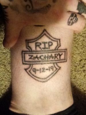 TJH #unfinished #2ndDayTat #RIP #Brother #BrotherHood #Remember #NeverForget #HarleyDavidson #September #Zach