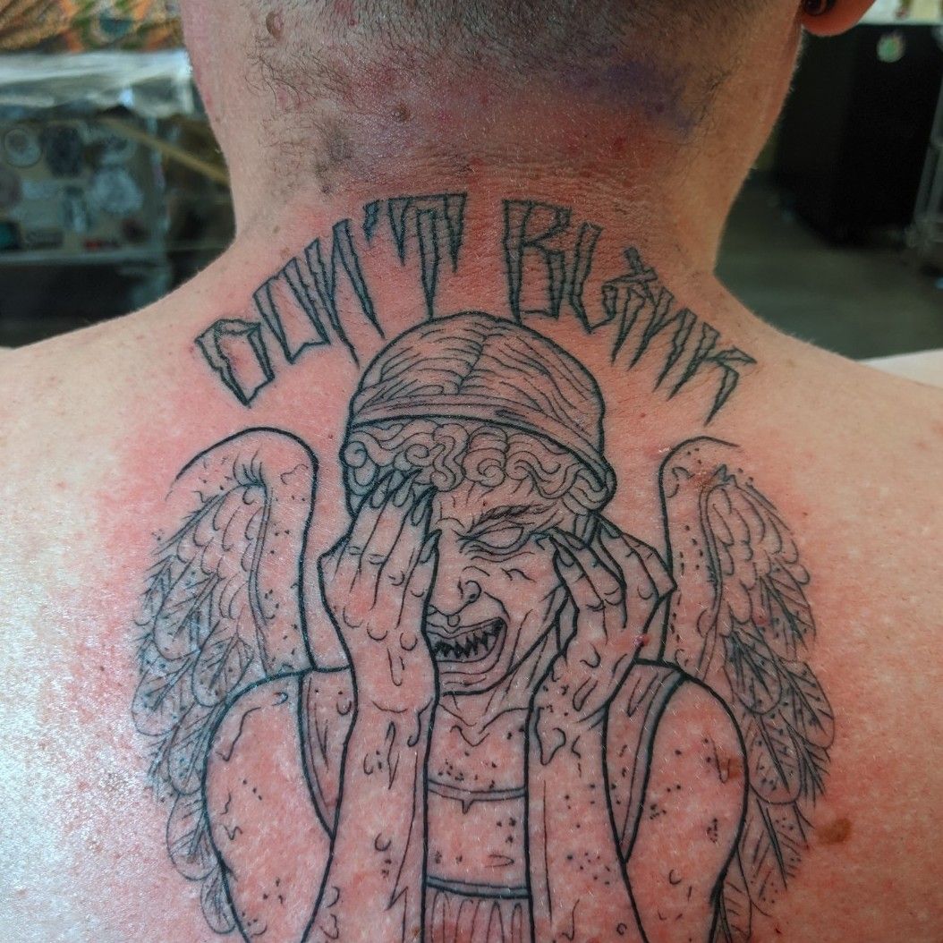 Weeping Angel Tattoo done by Denver stabclub on Instagram  rdoctorwho
