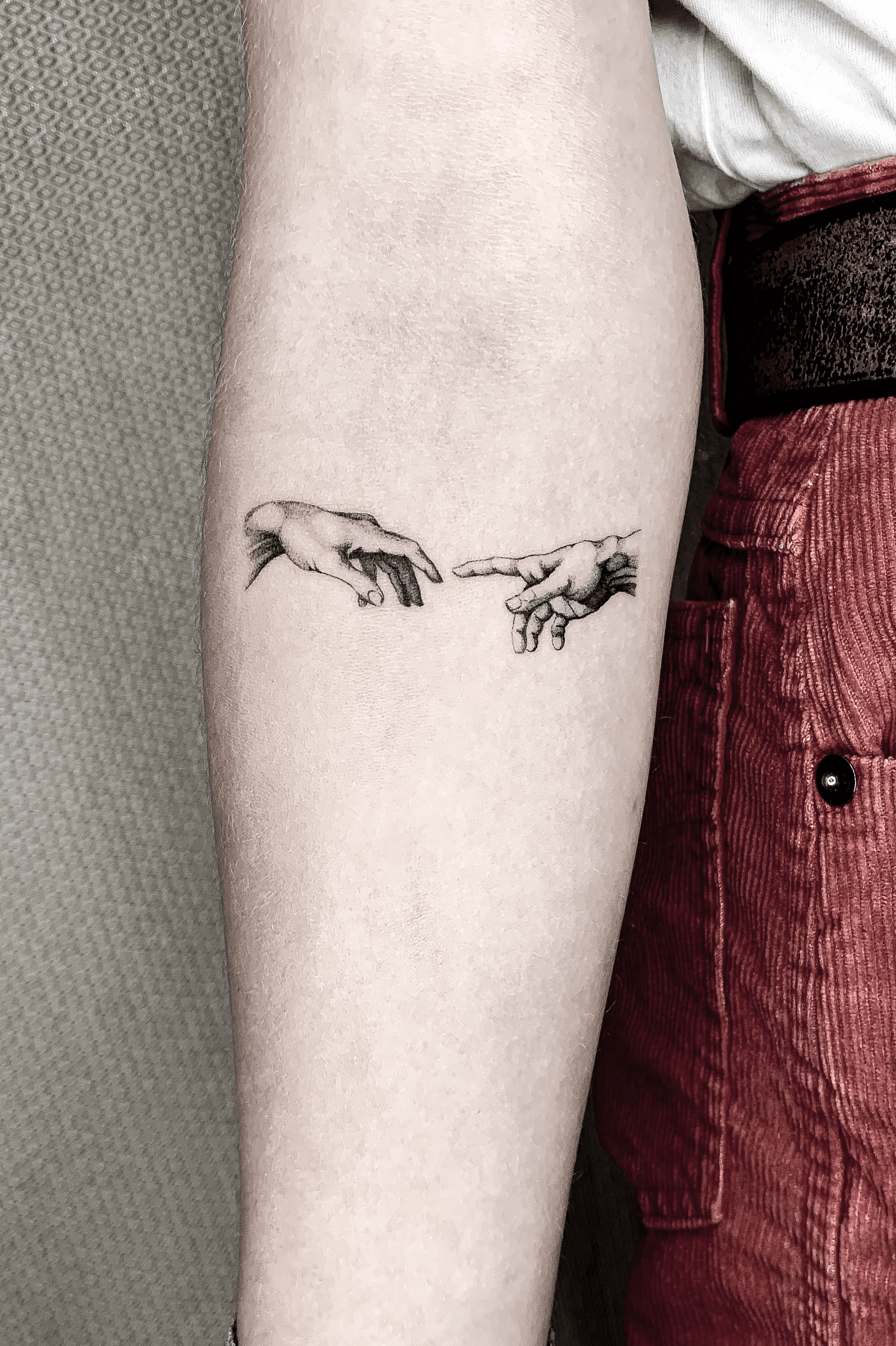 Tattoo uploaded by Tommaso Zetti • MICHELANGELO “THE CREATION OF ADAM” TATTOO #tommasozettitattoo #badbrotherstattooflorence #finelinetattoo • Tattoodo