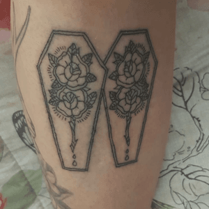 Two little coffins from a song done on the shin. “Two coffins for sleep, one for you and one for me” 